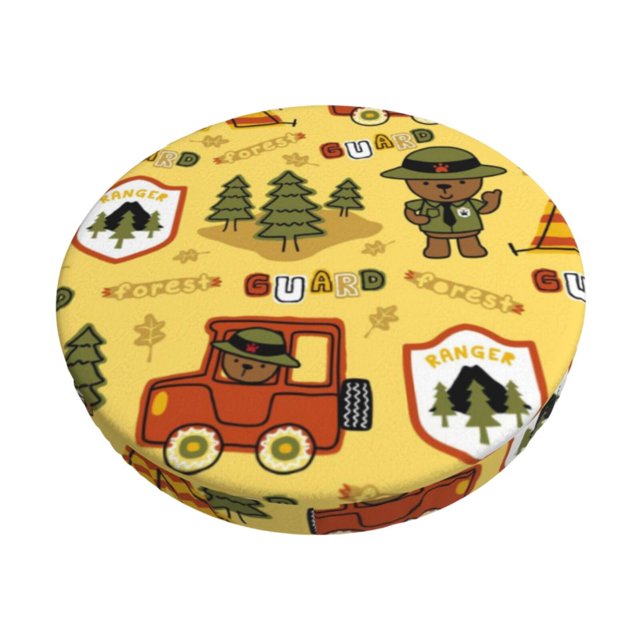 Balery Forest Guard Fundas de asiento para taburete de bar redondo de tela de terciopelo ajustables que protegen de arañazos y manchas para sillas de 14 a 17 pulgadas.-14 inch