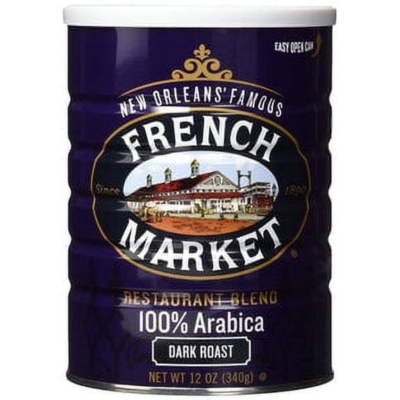 French Market Restaurant Blend Dark Roast, 12 oz Can