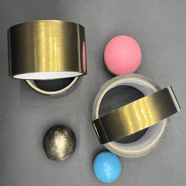 Langgg Funny Decompression Toys Creative Sticky Ball Rolling Tapes for Game Gold