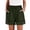 Army Green, variant on Women's High Waisted Lace Trim Shorts, Elastic Lightweight Summer Shorts with Fringe Hem and Pockets, Stylish Casual Flowy Shorts for Beach Vacation Daily Wear Black L