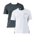 thumbnail image 1 of M Camiseta deportiva informal holgada grande con bolsillo sin costuras de seda de hielo de verano para hombre elástica 2 uds, 1 of 5