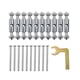 thumbnail image 2 of Juego de 21 tornillos de casete para soporte de varilla, llave resistente a la oxidación para interruptor de pared 118 Tipo de metal, 2 of 9