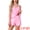 Pink, variant on DARING DIVA Women's Satin Loungewear Straps Sleeveless Racer Back Pajama Sets M Blue