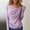 Purple, variant on NominalSnug Long Sleeve Shirts for Women Ruched Asymmetrical Top Slim Fitted Going out Top Dressy Casaul Blouses