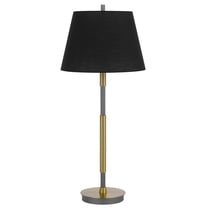 Cal Lighting 150W 3 way Ciudad metal two tone table lamp