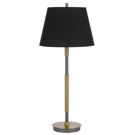 Cal Lighting 150W 3 way Ciudad metal two tone table lamp