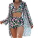 thumbnail image 2 of Trajes de baño para mujer, Trajes de baño para mujer, Traje de baño de tres piezas con tirantes de bikini estampados para mujer, Traje de baño de nailon para mujer, 2 of 9