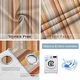 thumbnail image 4 of Burnt Orange Striped Blackout Curtains for Bedroom/Living Room, Thermal Insulated Kitchen Curtains, Farmhouse Orange Ombre Stripes Grommet Darkening Window Treatment Drapes 27.5"x39"x2, 4 of 8