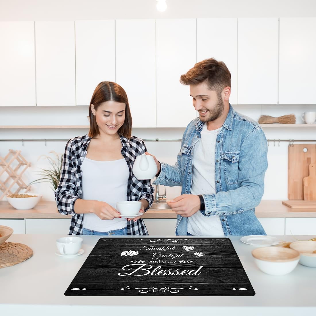 1set Electric Stove Cover 20.47x28.35" Stove Top Cover for Electric Stove Foldable Glass Cooktop Protector Non-Slip Top Protector Mat for Electric Stove(Grateful and Blessed) Colorful