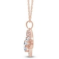 thumbnail image 2 of AFFY 1.75CT Moissanite Diamond Infinity Love Heart Pendant Necklace in 14K Rose Gold over Silver With 18" Chain, 2 of 5