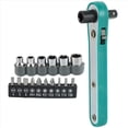 thumbnail image 2 of 2X 17 en 1 Juego de Llaves para Llaves de Acero Cromo Vanadio Juego de Destornilladores Torx Torque del Zócalo del Trinquete Llave Inglesa Tornillo Poco Plano Bits Enchufe, 2 of 5