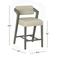 thumbnail image 3 of Bellamy Studios Snyder Upholstered Wood Counter Height Stool, Aged Gray, 3 of 14