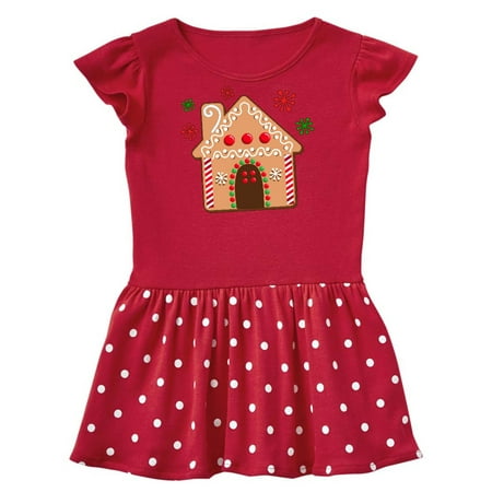 

Inktastic Gingerbread House Cookie with Snowflakes Gift Baby Girl Dress