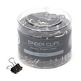 thumbnail image 1 of U Brands Binder Clips, Micro 1/2-Inch Width, 1/5-Inch Paper Holding Capacity, Black and Silver Steel, 100-Count, 1 of 3