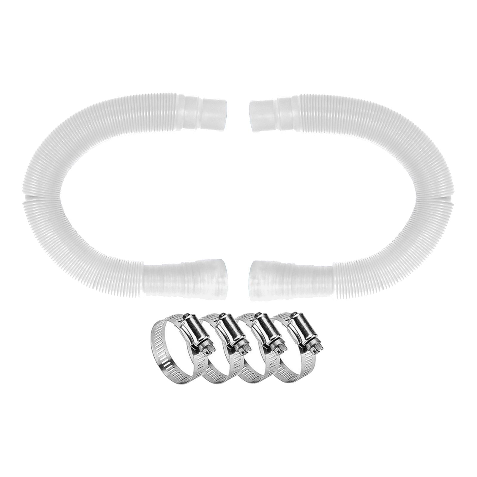 59" Swimming Pool Hose, Filter Pump Hose, Install , White 2Pcs