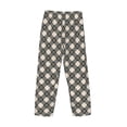 thumbnail image 5 of Xecao Daisy Plaid Black Men's Straight Lounge Pajama Pants: The Ultimate in Comfortable Sleepwear, 5 of 9