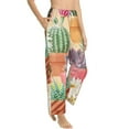 thumbnail image 6 of Salouo Succulent And Cactus Print Women's Pajama Pants Casual Loose Sweatpants PJs Flowy Pants Drawstring Palazzo for Women Wide Leg Pants Lounge Pajama -X-Large, 6 of 8