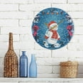 thumbnail image 7 of Dreamtimes Christmas Snowman Wall Clock, Silent Non Ticking Battery Operated Creative Decorative Round Clock for Kitchen, Living Room, Bathroom, Home School Office, 10 Inch, 7 of 7