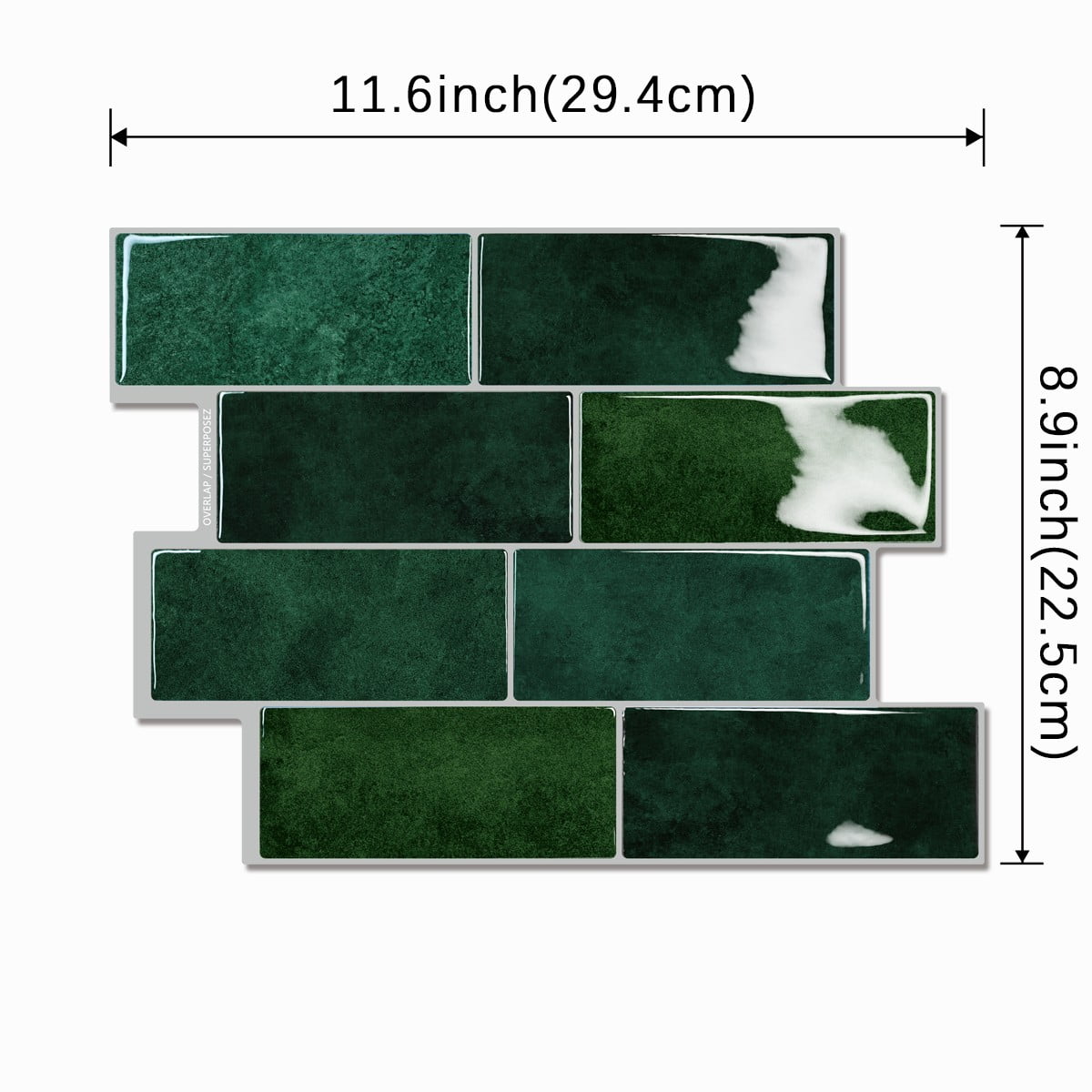 FLOLEOPA 20-Sheet Subway Tile Peel and Stick Backsplash, Self Adhesive Vinyl Wall Tiles, Stick on Backsplash for Kitchen and Bathroom