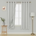 thumbnail image 5 of Deconovo Blackout Curtain Thermal Insulated Full Light Blocking Drapes with Silver Coating, 52x84 inch,Greyish White,2 Panels, 5 of 7