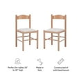 thumbnail image 3 of Linon Julian Wood Set of Two Side Dining Chairs in Natural Brown, 3 of 15
