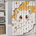 thumbnail image 2 of Cat Print Shower Curtain Art Style Bathroom Decor Shower Curtain with 12 Hooks,66inx72in, 2 of 6