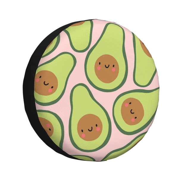Balery Cute Avocado Cubiertas para Neumáticos - Protector Resistente para Neumáticos de Camioneta, SUV, Remolque, Camper y RV-15 inch