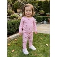 thumbnail image 6 of Loicainy Baby Toddler Girls Clothes Set 3 6 12 18 24 Months 2T 3T 4T 5T Cherry Print Long Sleeve T-shirt with Pants Fall Outfit, 6 of 9