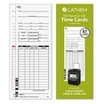 thumbnail image 2 of Lathem Time Cards, F/7000E, Numbered 1-100, 2-Sided, 3 3/8" x 9", White, Pack Of 100, 2 of 2