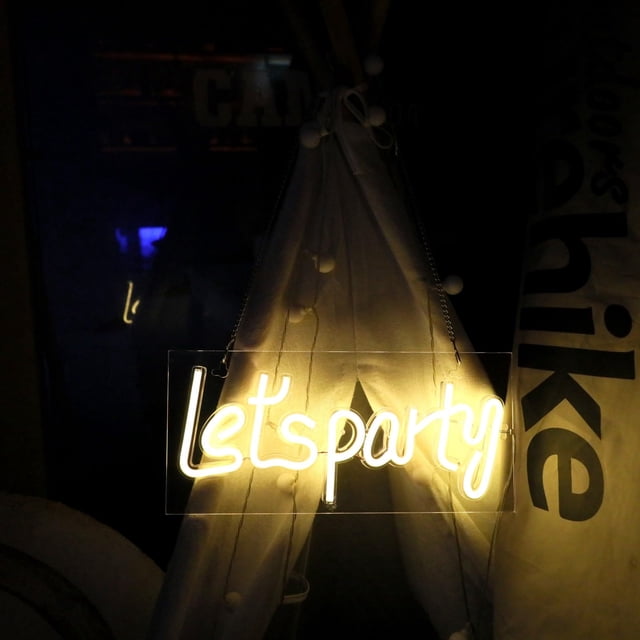 Letrero de neón, funciona con USB y batería, permite luz LED de fiesta para cumpleaños, boda, amigo, fiesta, regalo de fondo, (blanco cálido)