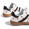 thumbnail image 5 of LUCKY STEP Fashion Floral Embroidery Retro Sneakers Casual Walking Shoes,White/Black,Womens, 5 of 6