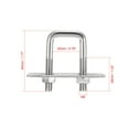 thumbnail image 3 of Uxcell M6 20mm Inner Width U-Bolts 304 Stainless Steel 2 Pack, 3 of 4
