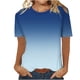 thumbnail image 4 of Camisas de Manga Corta para las Mujeres Imprimir Cuello Redondo Blusa, Camiseta de Moda para Verano Y Primavera Casual, 4 of 5