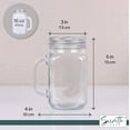 thumbnail image 5 of Servette Home Mason Jar Drinking Glasses with Handles & Copper Lid Glass - Set of 2, 5 of 5