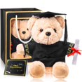 thumbnail image 1 of Oso de peluche de la clase ZJoey de 2024 con gorra de graduación, 1 of 7