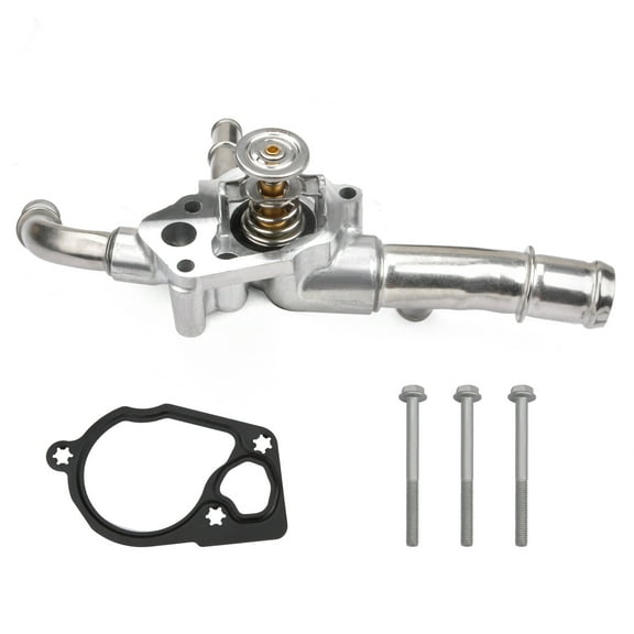 MITZONE Coolant Thermostat Housing Assembly Fit for 2010-2020 Chevy Buick Allure LaCross GMC Equinox Impala Malibu Terrain Cadillac SRX XTS Pontiac G6 Torrent 2007-2009 Saturn Aura Vue 3.0L 3.6L