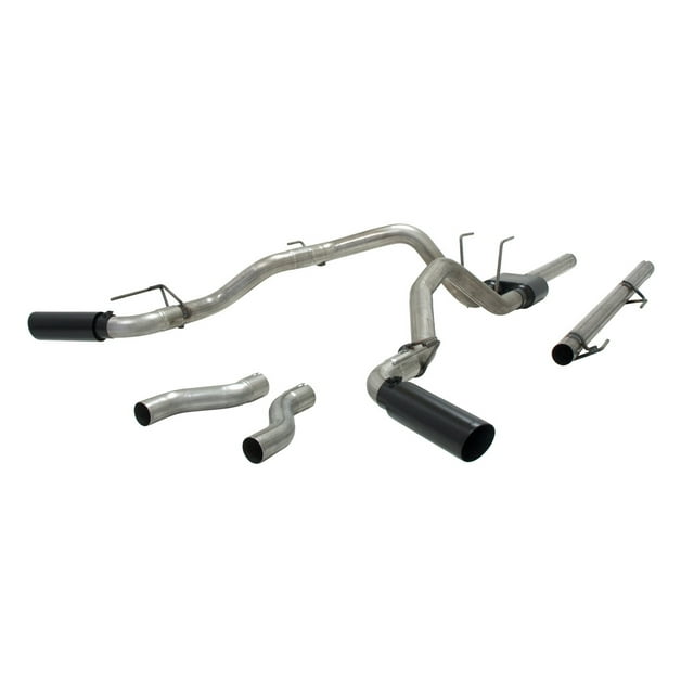 Flowmaster Exhaust System Kit 817690 Outlaw Cat Back System; Stainless Steel; With Muffler; 3 Inch Pipe Diameter; Single Exhaust With Dual Exit; Dual Out Rear/Side Exit