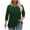 Green, variant on Plus Size Blouses for Women Three Quarter Sleeves Womens Blouse Tops with Front Folds Design Lightweight Breathable Loose Oversize Fit Home Party Casual Office Wear