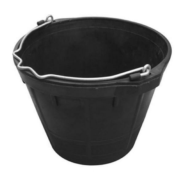 Master Rancher MR10QR/BUCK-BLK 10-Quart Black Rubber Farm Ranch Shop Utility Bucket Pail - Quantity of 1