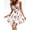 White, variant on Women Floral Spaghetti Strap Mini Wrap Dress, V Neck Tie Waist A Line Flowy Short Sundress, Summer Back To School Casual Beach Vacation Party Dress