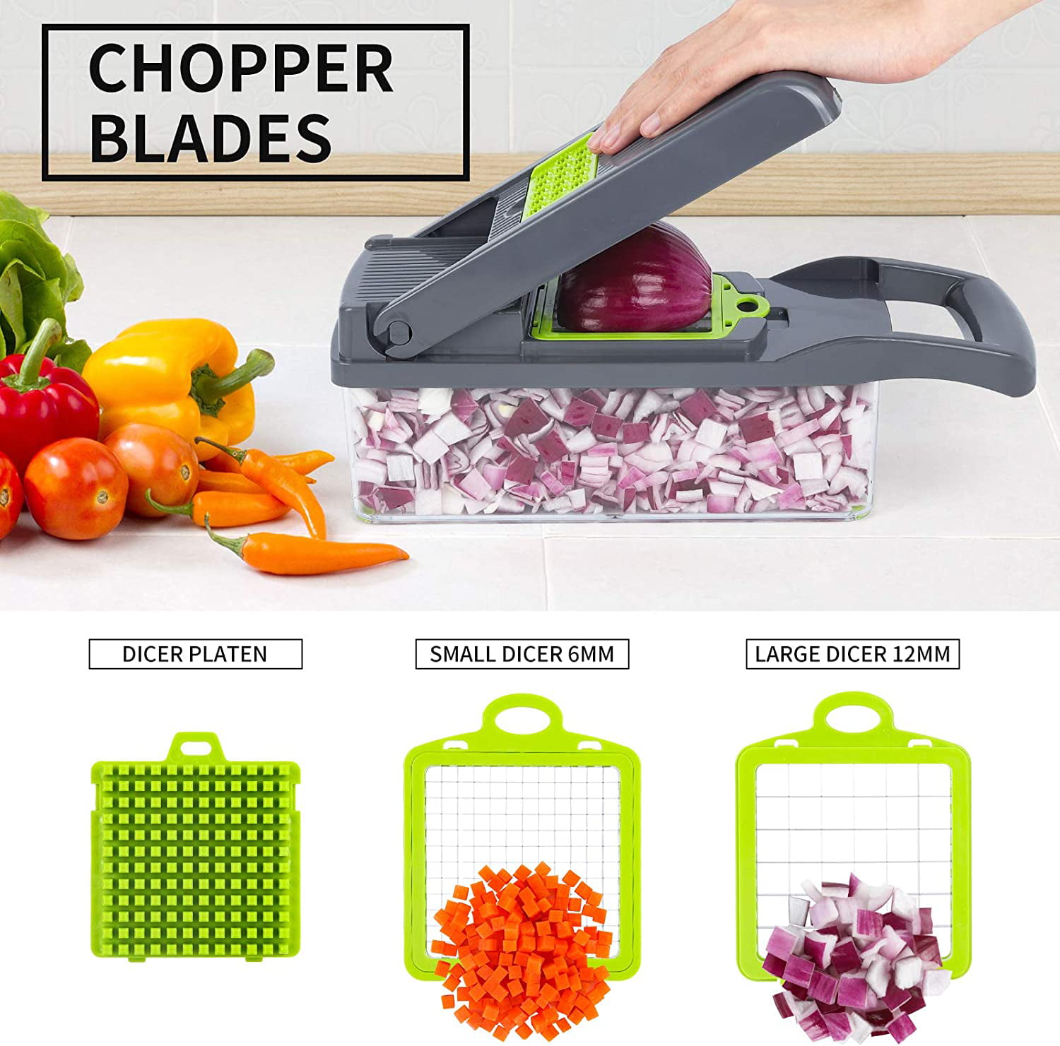 Food Chopper & Slicer Pro 10 in 1 Professional multifunctional