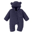 thumbnail image 2 of FYDUU Baby Bear Outfit Fold-Over Mittens Footies Girls Boys Winter Snowsuit Clothes Hooded Jumpsuit Onesie Outwear 6-9 Months, 2 of 9
