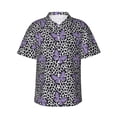 thumbnail image 1 of Fotbe Purple Butterflies Camisa Hawaiana para Hombre Unisex – Camisa Casual de Verano con Botones de Manga Corta de Algodón y Lino,Medium, 1 of 7