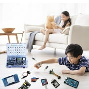 Mega2560 Project Starter Kit with Tutorial Compatible with Arduino IDE C C++,Circuit Board Electronics Kit 40-in-1, Programmable Engineering Coding Education STEAM