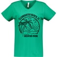 thumbnail image 3 of Inktastic Summer Vacation Mode Clearwater Beach Florida Women's V-Neck T-Shirt, 3 of 5