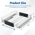 thumbnail image 2 of Expandable Pull Out Cabinet Organizer, Slide Out Drawers for Kitchen Cabinets, Heavy Duty Storage Drawers, Chrome Plated Cabinet Wire Shelf, Adjustable Width 12.5~20.2" W x 17.3" D, 2 of 9