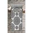 thumbnail image 3 of Ambesonne Mandala Quilted Bedspread Set 2 Pcs, Oriental Mandala Design, Twin Size, Black and White, 3 of 3