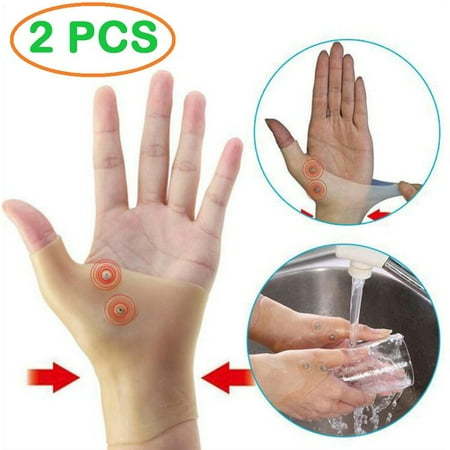 2 PCS Magnetic Therapy Wrist Hand Thumb Gloves for Typing,Yoga,Swimming,Gardening,Hand Arthritis Pressure Pain