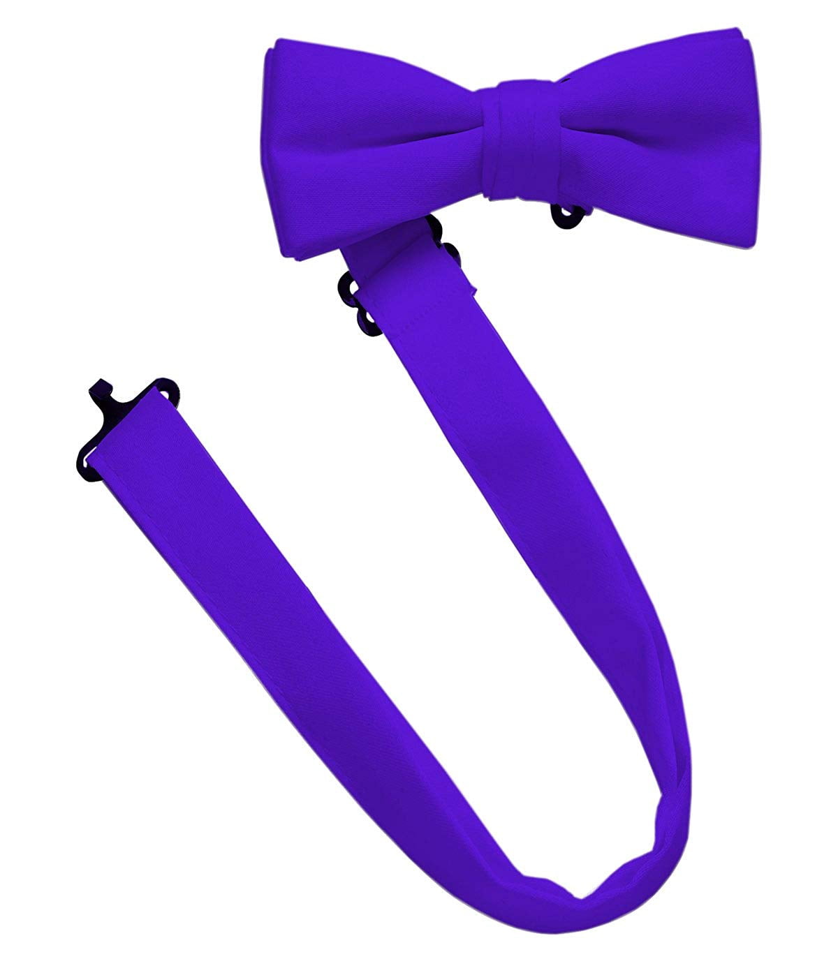 Hold'Em Bow Tie For Mens Boys and Baby Satin look Solid Color Adjustable Pre-tied