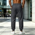 thumbnail image 5 of Domuza Mens Jogger Sweatpants Drawstring Elastic Waist Loose Fit Trousers with Deep Pockets Trendy Fall Winter Casual Gym Workout Pants, 5 of 5